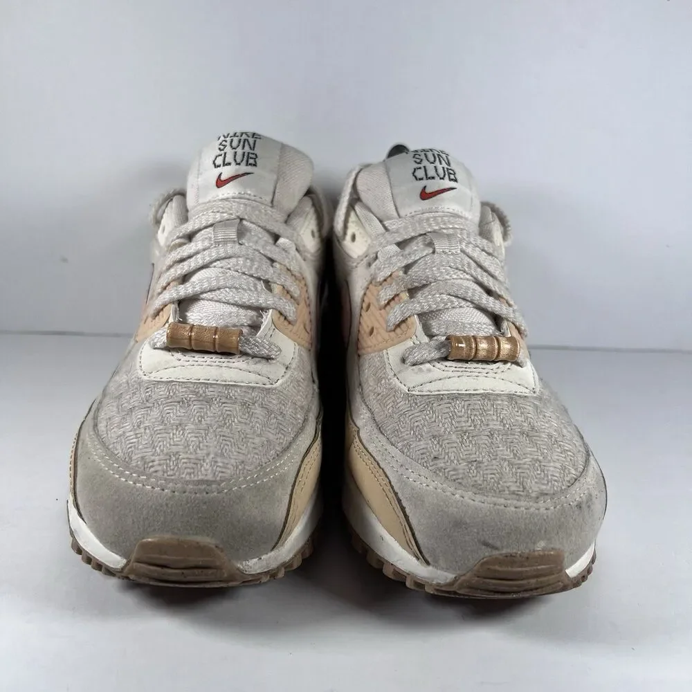 Nike Air Max 90 SE Sun Club Lace Up Athletic Running Shoes Sneakers Women's 9